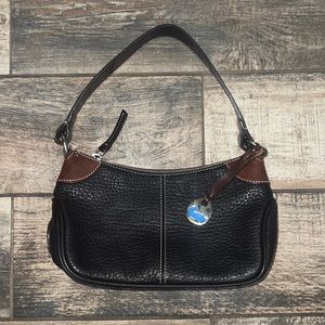 Dooney and Bourke black pebbled leather shoulder bag